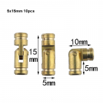 10 tk puhtast vasest messingist veini ehtekarp, varjatud n&auml;htamatu varjatud t&uuml;nni hing Gold 5x15mm 10pcs||Gold 5x15mmx10pcs