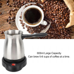 Electric Turkish Coffee Maker Stainless Steel Pot Easy to Clean Anti Scald Handle Tea