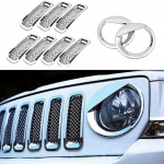 9 tk esiv&otilde;re v&otilde;rkkatte+esitulede katte raamid Jeep Patriot 2011-2017 jaoks 9 pcs