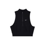 Nike Slim Fit L&uuml;hikese lukuga topp Naiste topid Must FV7492-010 L
