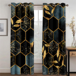 3D Must Kuld Dali Tekstuuriga Kardinad Euroopa Luksuslik Kodu Dekoor Varjutavad Kardinad 2 Paneeli Elutuba Magamistuba Akna Kardinad 50W130H(CM)X2PCS&Grommet Top
