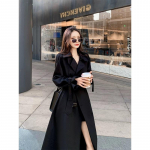 Tuulejope naistele kevad ja s&uuml;gis uus stiil v&auml;ike korea stiil slim keskmine pikk mantel naistele XS