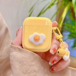 Silikoonist &uuml;mbrised Airpodidele 3 kate AirPodsidele 1 2 s&auml;ilitus&uuml;mbris T&auml;ielik kate Uus Airpods Pro 2022 katted Kukumisvastased kulumiskindlad veekindlad AirPods 1&2 Case kollane