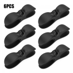 6 tk Juhtmehoidja Korraldaja K&ouml;&ouml;giseadmete Juhtme&uuml;mbris Kaablihaldus Klamber Hoidik Frit&uuml;&uuml;ri Kohvimasina Fiksaator black 6pcs