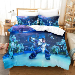 M&auml;ngu Overwatch 2 Invasion Voodipesukomplekt &Uuml;he-Twin-T&auml;is-Queen-King Suurusega Voodikomplekt T&auml;iskasvanud Poiste Magamistupp Tekikoti Komplektid Uus Anime EU single(135x200cm) gray