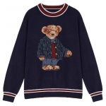 Harajuku multikas karu tikandid kootud pullover s&uuml;gistalv naiste &uuml;lisuur kampsun vabaaja paksud soojad magusad kawaii džemprid S sinine