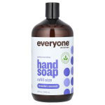 Everyone, Hand Sanitizer, Refill Size, Lavender + Coconut, 32 fl oz (946 ml) black