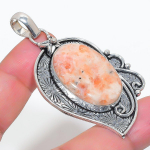 Sunstone Handmade 925 Sterling Silver Jewelry Pendant 2.56 u4k49