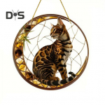 Kassi m&auml;lestusm&auml;rk P&auml;ikesep&uuml;&uuml;dja ​​Akr&uuml;&uuml;l Kassi p&auml;ikesep&uuml;&uuml;dja ​​Lemmiklooma kaotuse aken Kassipoegade rippuv kaunistus kodu r&otilde;dule Aia kassis&otilde;pradele kingitus Cat