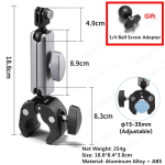 Spordikaamera kinnitus mootorratta jaoks Go Pro Hero 13 12 11 10 9 Insta 360 X4 X3 GO 3 3S jaoks, moto, jalgratta juhtraua kinnitus