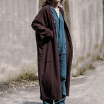 Naiste Maxi Coat Trench Vintage riided Long Trench Linane One Size