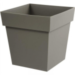 Pot de fleur Carr&eacute; 40 cm - EDA &ndash; Toscane - 39 x 39 x H.39 cm - 38 L - Taupe