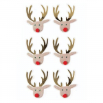 Stickers 3D - RICO DESIGN - Rennes - Brun - 6 pcs - D&eacute;coration de No&euml;l