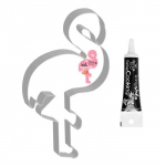 Moule d&eacute;coupoir XXL Flamant rose + Stylo de gla&ccedil;age noir