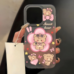 Mobiiltelefoni&uuml;mbrised iPhone 11 13 15 Pro Max 12 14 Pro Max &uuml;mbrisele iPhone 16 15 Plus 13 Pro 12 j&auml;&auml;tunud tekstuuriga maalitud koomiksililled iPhone 11 valge