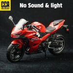 1/12 Kawasaki Ninja 400 M&auml;ngumootorratas Miniatuurne Valatud Metallist Mudel 1:12 Super Spordi Heli ja Valgusega T&otilde;mmatav Kogutav Kingitus Poistele punane