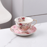 Inglise Kameelia Lilled Keraamiline Kohvitass Majapidamislik P&auml;rastl&otilde;unatee Tass Taldrik 230ml roosa