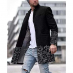 Kevadine uus meeste tasku mitmek&uuml;lgne igap&auml;evane retro p&uuml;stkrae keskmine pikk villane mantel meeste vabaaja mantel meeste riided XXL