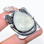 Prehnite Handmade 925 Sterling Silver Jewelry Pendant 2.09 w7f84