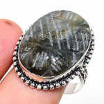 Labradorite Handmade 925 Sterling Silver Jewelry Ring Size 11.5 u8k66