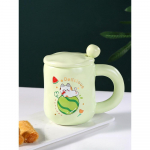 Armas multikas puuviljatass k&otilde;rge v&auml;&auml;rtusega kruus majapidamises kasutatav keraamiline tass Creative Milk Cup kinke tassi kingitus 420ML [Color Box]