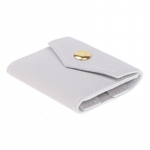 Mini &uuml;mbrik ehtekott, lukuga lukuga suletav Luksuslik mikrokiust seemisnahast ehted kaelakee k&otilde;rvar&otilde;ngad pakend kotid kotid helehall v&auml;rv