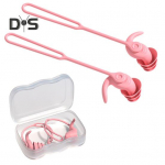 1 komplekt silikoonist ujumisk&otilde;rvatropid 360 kraadi p&ouml;&ouml;rleva juhtmega Ergonoomiline veekindel pestav pehme korduvkasutatav meeste naiste m&uuml;ra summutavad vaiksed k&otilde;rvatropid ts&uuml;aan