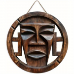 Puidust ainulaadne Aafrika mask kunstilise disainiga &uuml;mmargune puidust silt, sobib uksele, seinale, koju, tuppa, talumajja, t&auml;navale, poodi, garaaži, baari, aeda Wood