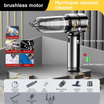 2025 Uus V&otilde;imas Auto Tolmuimeja K&auml;eshoitav Harjadeta Mootor Autovaruosad 6000mAh Suure Mahutavusega Aku V&otilde;imas Juhtmevaba Tolmuimeja Kodumasinad punane