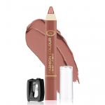 FASHION COLOUR Ultra Matte Lip Crayons With Free Sharpener | Smudge Proof And Waterproof , Cruelty-free and Paraben-free - 2.5 gm(Toasted brown)