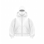 Y2K Gothic Harajuku Double Hat Design Spordir&otilde;ivad Talvine uus kapuuts Ninja mask lahtine ja mitmek&uuml;lgne talvine tuulekindel kapuuts XL valge