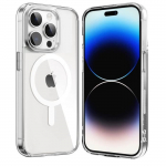 Coque transparent pour iPhone 15 PRO MAX - Silicone avec Cercle magn&eacute;tique int&eacute;gr&eacute; Phonillico&reg;
