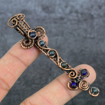 Labradorite, Lapis Handmade Copper Wire Wrap Jewelry Pendant 3.47 c9k79