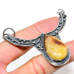 Septerian Stone Handmade 925 Sterling Silver Jewelry Pendant 2.56 w1y22