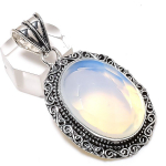Milky Opal Handmade 925 Sterling Silver Jewelry Pendant 2.09 d5r45