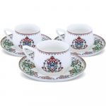 Nakkas T&uuml;rgi kohvitasside komplekt 6 inimesele - 12-osaline valge tasside ja alustasside komplekt - V&auml;ike portselanist espresso komplekt other valge