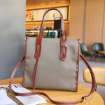 &Uuml;he &otilde;laga naiste kott kontrastsete v&auml;rvidega, suure mahutavusega messenger-tote-kott, emmekott, moekas ja lihtne ostukott, kandiline kott. khaki