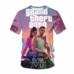 GTA 6 T-s&auml;rk M&auml;ng 3D-tr&uuml;kk Street R&otilde;ivad Meeste ja Naiste Vabaaja Mood T-s&auml;rk Hingav ja Mugav &Uuml;lemine R&otilde;ivaese M
