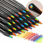 4 tk 7 v&auml;rvi kontsentriline gradient v&auml;rvilised pliiatsid V&auml;rvilised pliiatsikomplekt Loov Kawaii kirjatarvete kunst maalimine joonistuspliiats