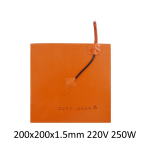 Silikoonist soojendusega voodi soojenduspadja veekindel 200MM 300MM 12V 24V 220V Ender3 CR10 kuumale voodile 200/350/500/600W 3D-printeri osa 300x300 24V 600W