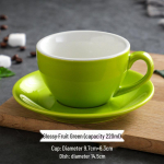 Keraamiline Cappuccino ja Latte Tasside Komplekt v&otilde;istluse logoga - 220ml 220ml