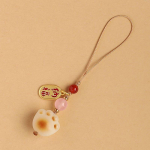 Isetehtud kaunistus kassik&auml;pa telefonirihm, rippumisvastane rippuv ripats, t&uuml;druk, naiste v&otilde;tmehoidja, rippuv Lucky Cat Charm kaelapael