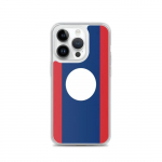 Coque iPhone &ndash; Drapeau Laos &ndash; iPhone 14 Pro &ndash; Souple &ndash; T&auml;ielik kaitse &ndash; Mitmev&auml;rviline