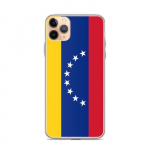 Coque iPhone &ndash; Drapeau Venezuela &ndash; iPhone 11 Pro Max &ndash; Supp &ndash; Mitmev&auml;rviline &ndash; L&auml;bipaistev silikoon