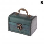 Retro Hoiustuskarp Puidust Kaelakee K&otilde;rvar&otilde;ngad Ehted Paroolilukk Hoiustuskarp V&otilde;tmega Avatav Puidust Roheline Pruun Lukukarp