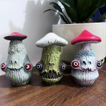 Halloweeni loominguline seenepeaga kolju vaiguga k&auml;sit&ouml;&ouml; sisehoovi koduaia kaunistuste jaoks Pidulik kingitus(5 Stiil Valikuline) C
