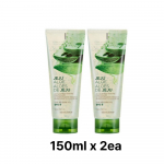 [THE FACE SHOP] Jeju Fresh Aloe Soothing Cleansing Foam 150ml &times; 2