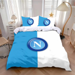 Napoli voodikatted Voodipesukomplekt, SSC jalgpalliklubi logo kate Moodne tr&uuml;kitud 2/3-osaline komplekt 1 voodikate, S&uuml;nnip&auml;evakingitused 175x220cm