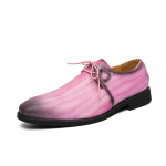 Roosad Disainer Nahast Kingad Mehele Suur Suurus 38-48 Retro &Auml;ri-Vabaaja Kingad Mehele Peokingad Paeladega Terava Otsaga H&auml;rrasmehe Kingad 44 pink
