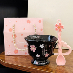 Aesthetic Ceramic Coffee for, Milk, , Coffee, Feminine Floral, Valentine's Birthday Gift for